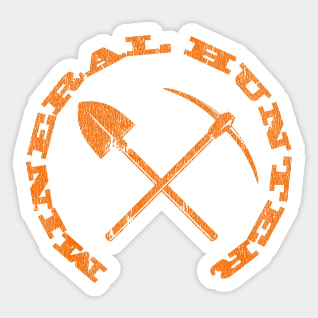 Mineral Hunter - Orange Logo Distressed Sticker by In-Situ